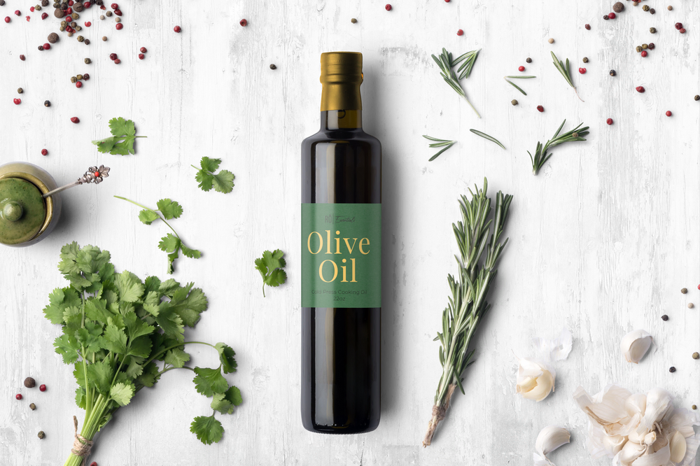 Olive oil and fresh herbs