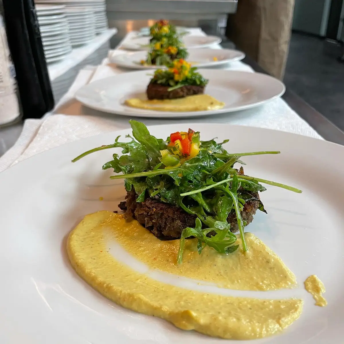 Plated dish prepared at Essential Kitchen Co.
